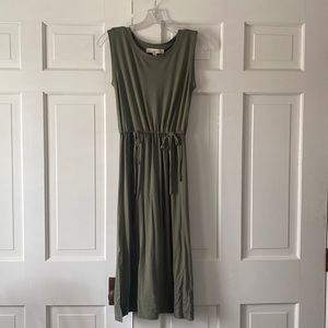 NWT Loft army green midi dress
